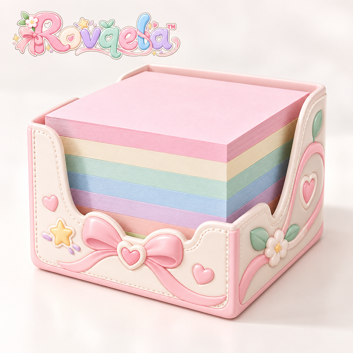 Rovqela™ Rainbow Pastel Memo Cube