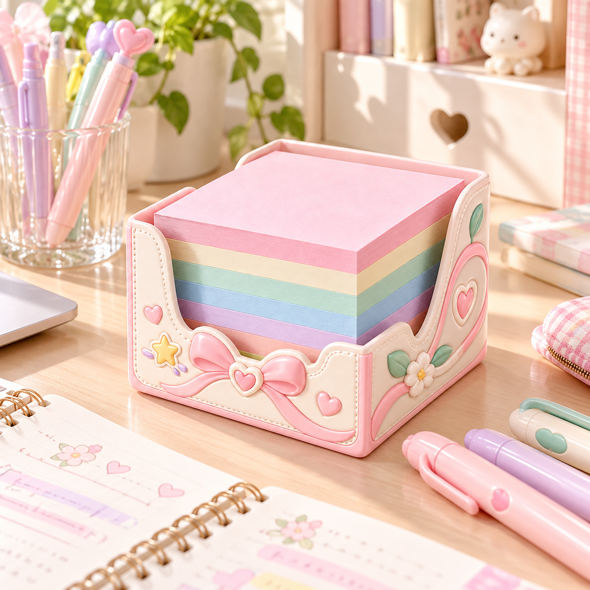 Rovqela™ Rainbow Pastel Memo Cube