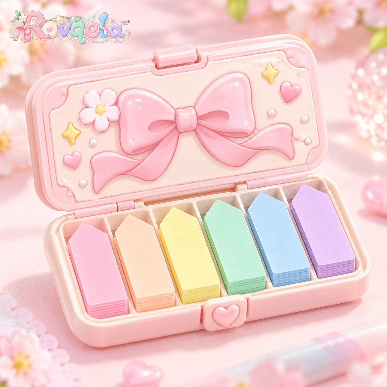 Rovqela Pastel Page Flag Case product view