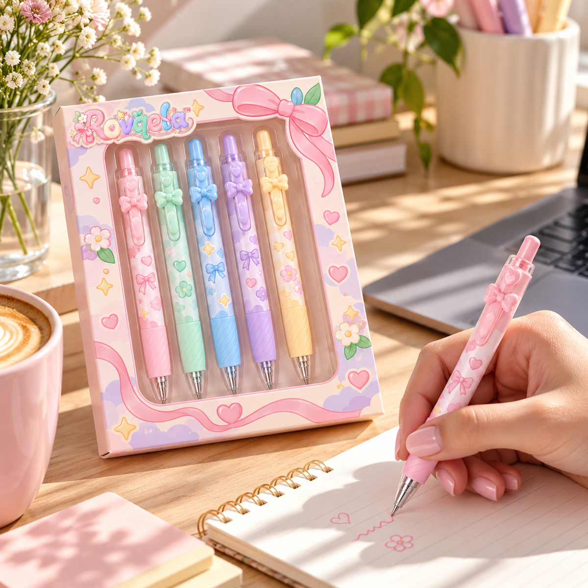 Rovqela™ Bow Retractable Pen Set