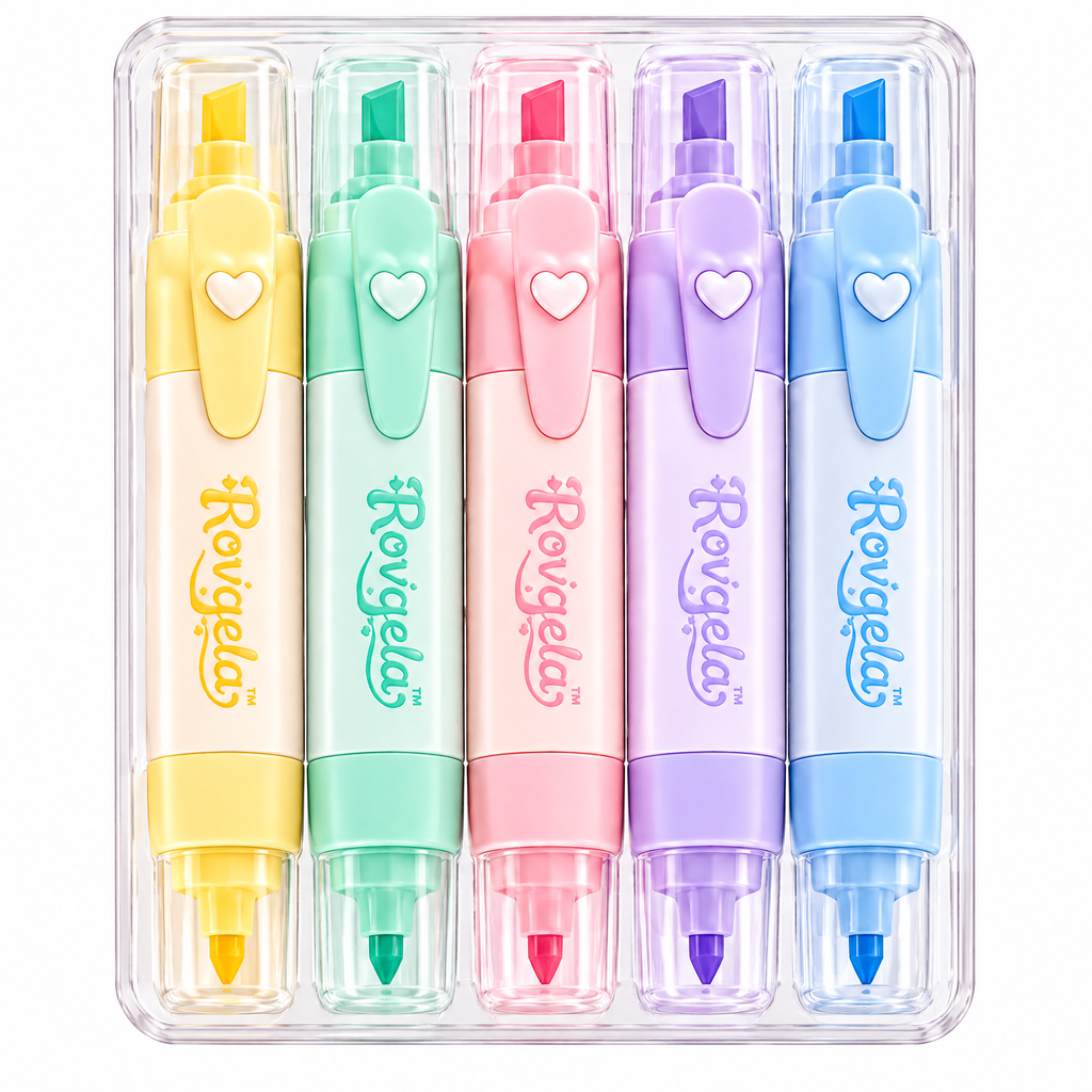 Rovqela™ Soft Pastel Dual-Tip Highlighter Set