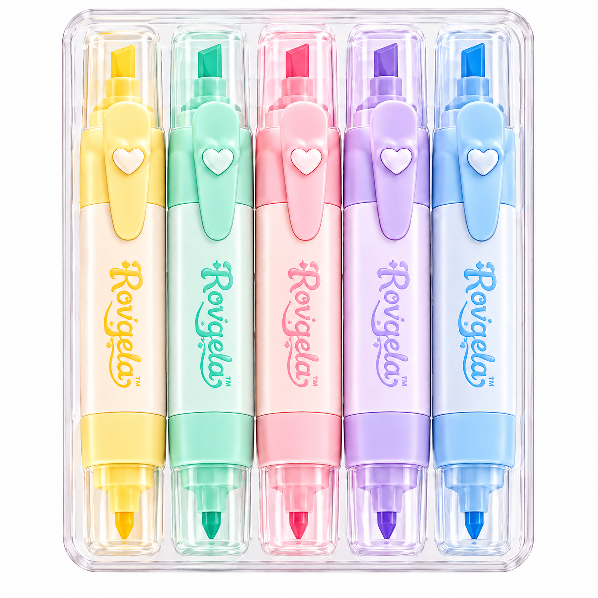 Rovqela™ Soft Pastel Dual-Tip Highlighter Set
