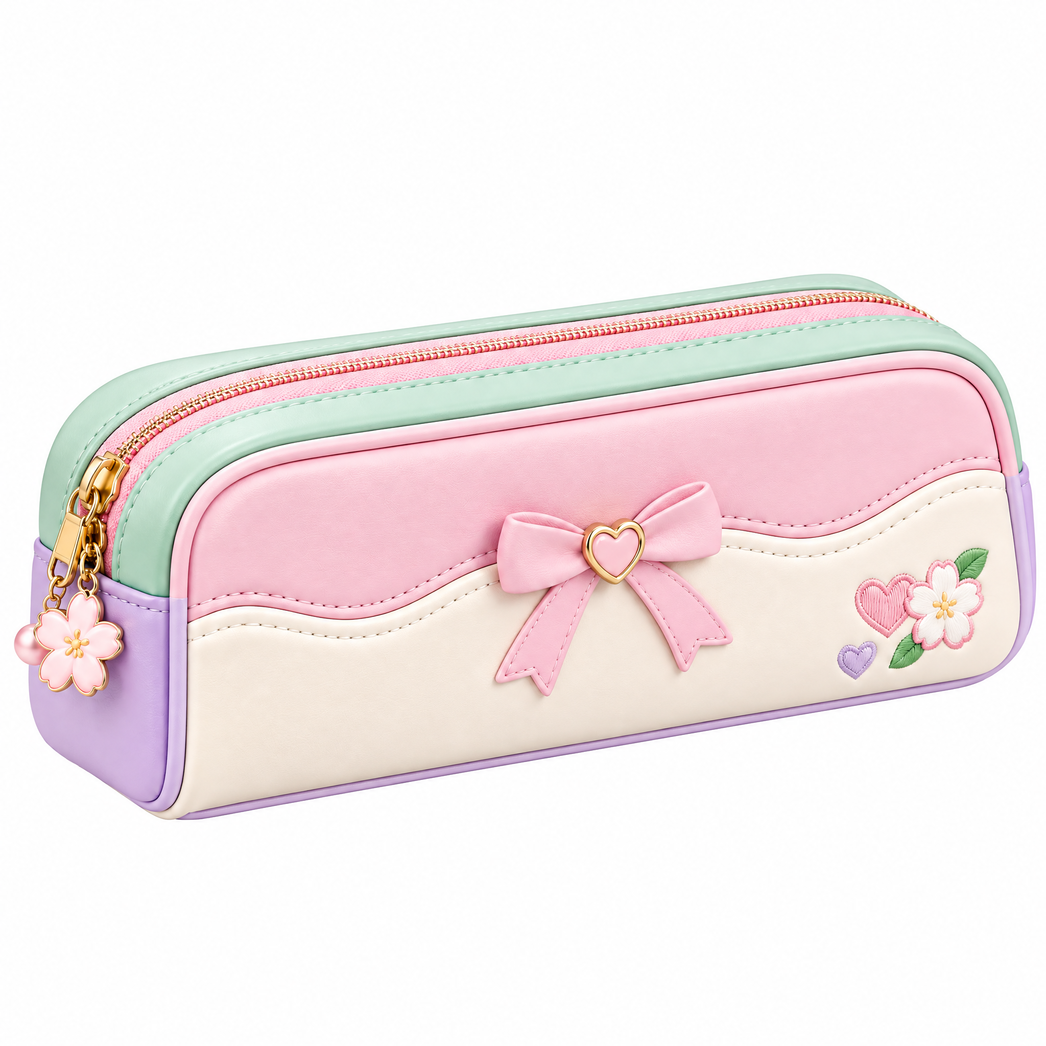 Rovqela pastel bow pencil case detail view