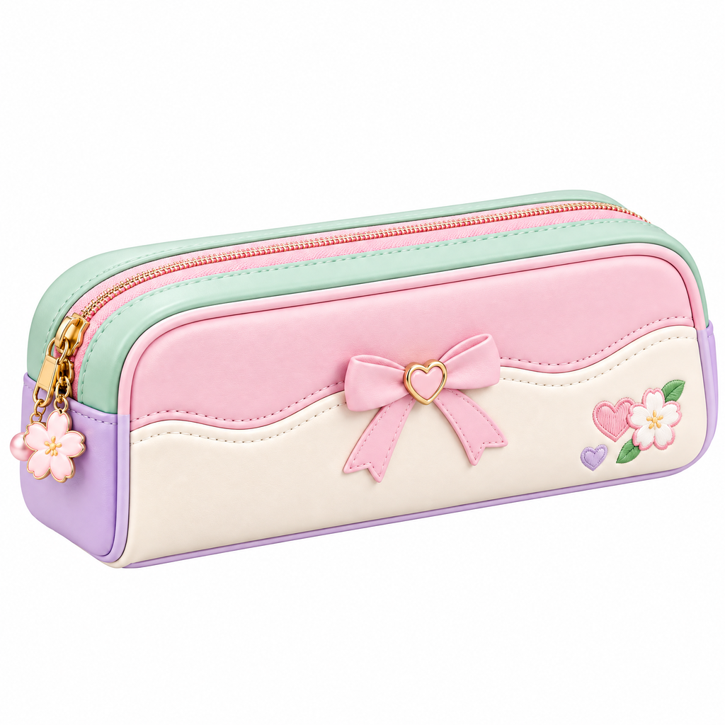 Rovqela™ Pastel Bow Pencil Case
